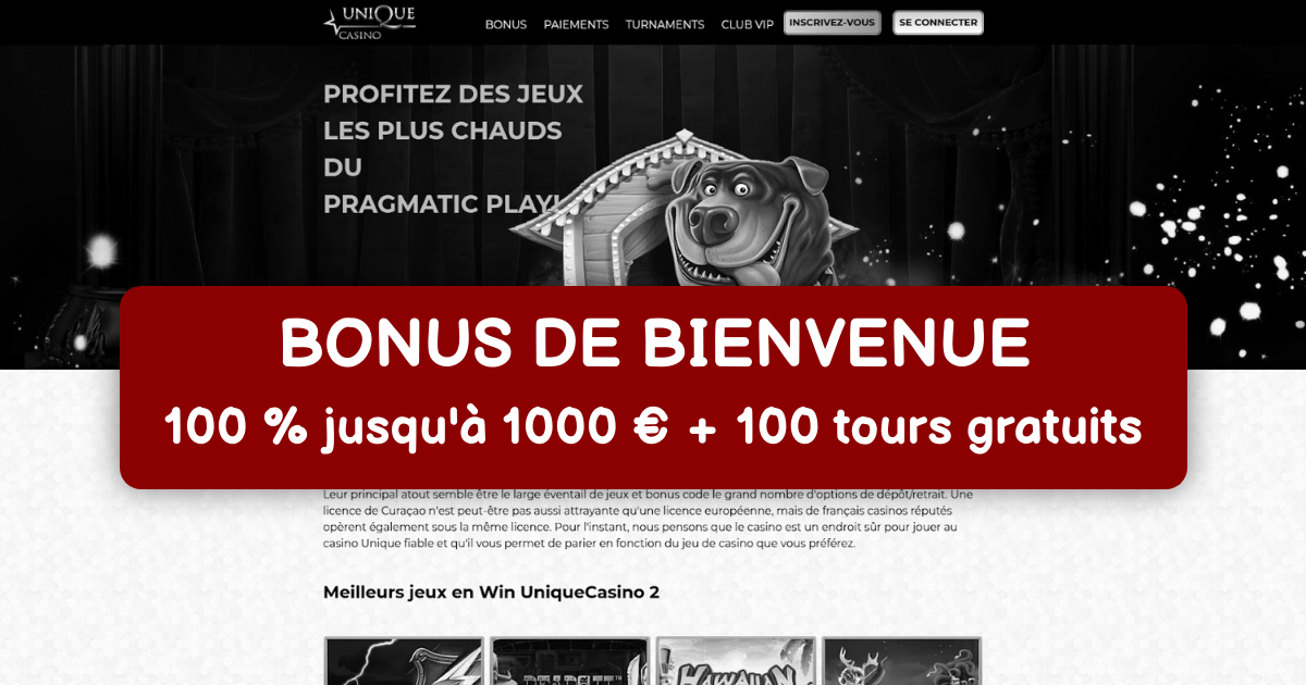 Unique Casino en France : Paiement Rapide